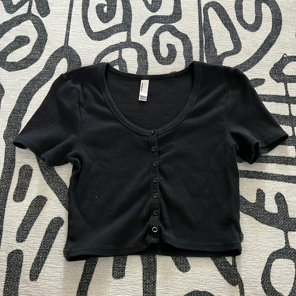Stretch ribbed crop top